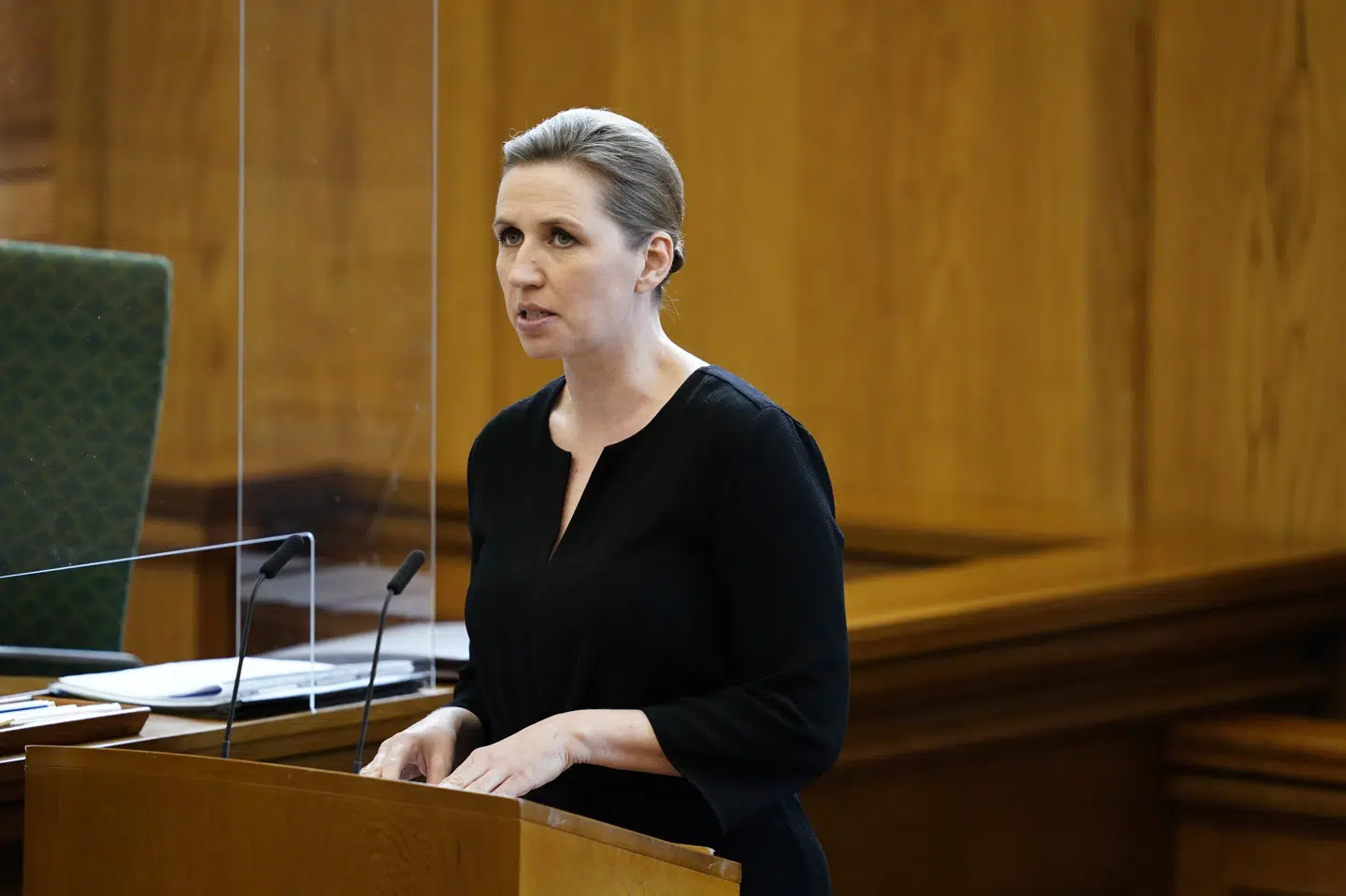 Statsminister Mette Frederiksen (S) gentager, at regeringen ikke vil hjemtage danske børn, der bor under kummerlige forhold i fangelejre i Syrien. Mads Claus Rasmussen/Ritzau Scanpix