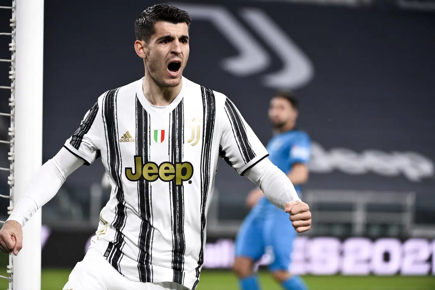 Alvaro Morata scorede det ene af Juventus' mål mod Spezia. Marco Alpozzi/Lapresse/Ritzau Scanpix