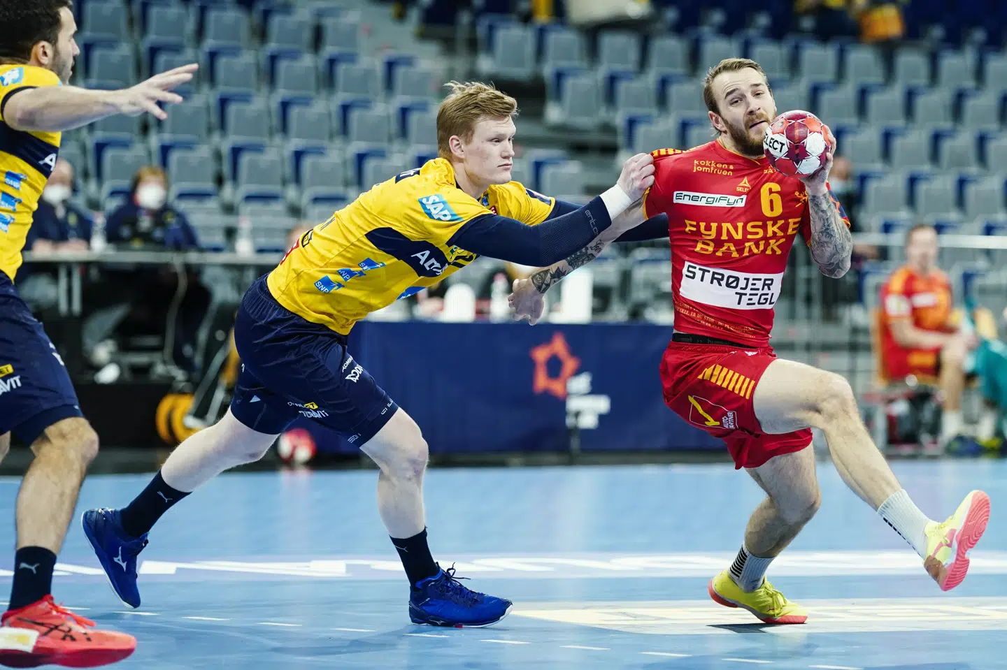 Stig-Tore Moen Nilsen og resten af GOG-holdet led et klart nederlag i Tyskland. Uwe Anspach/Ritzau Scanpix