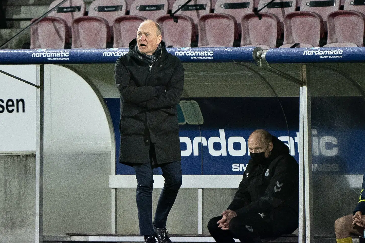 Niels Frederiksen måtte se sit Brøndby-mandskab tabe topkampen mod FC Midtjylland. Henning Bagger/Ritzau Scanpix