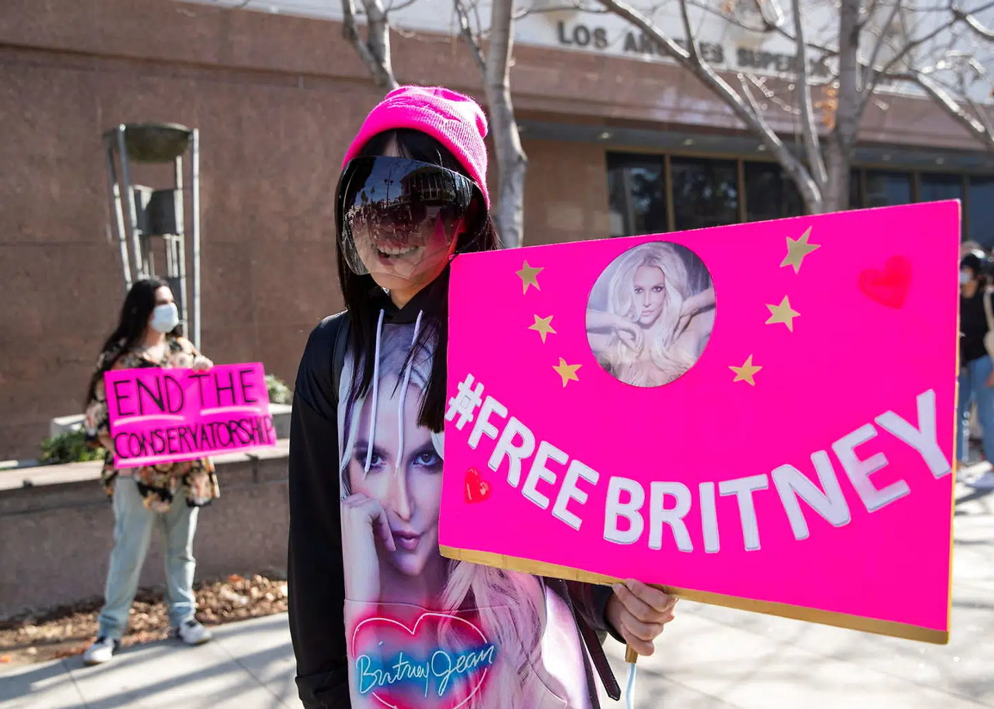 'Free Britney'-demonstration foran retsbygningen i L.A.