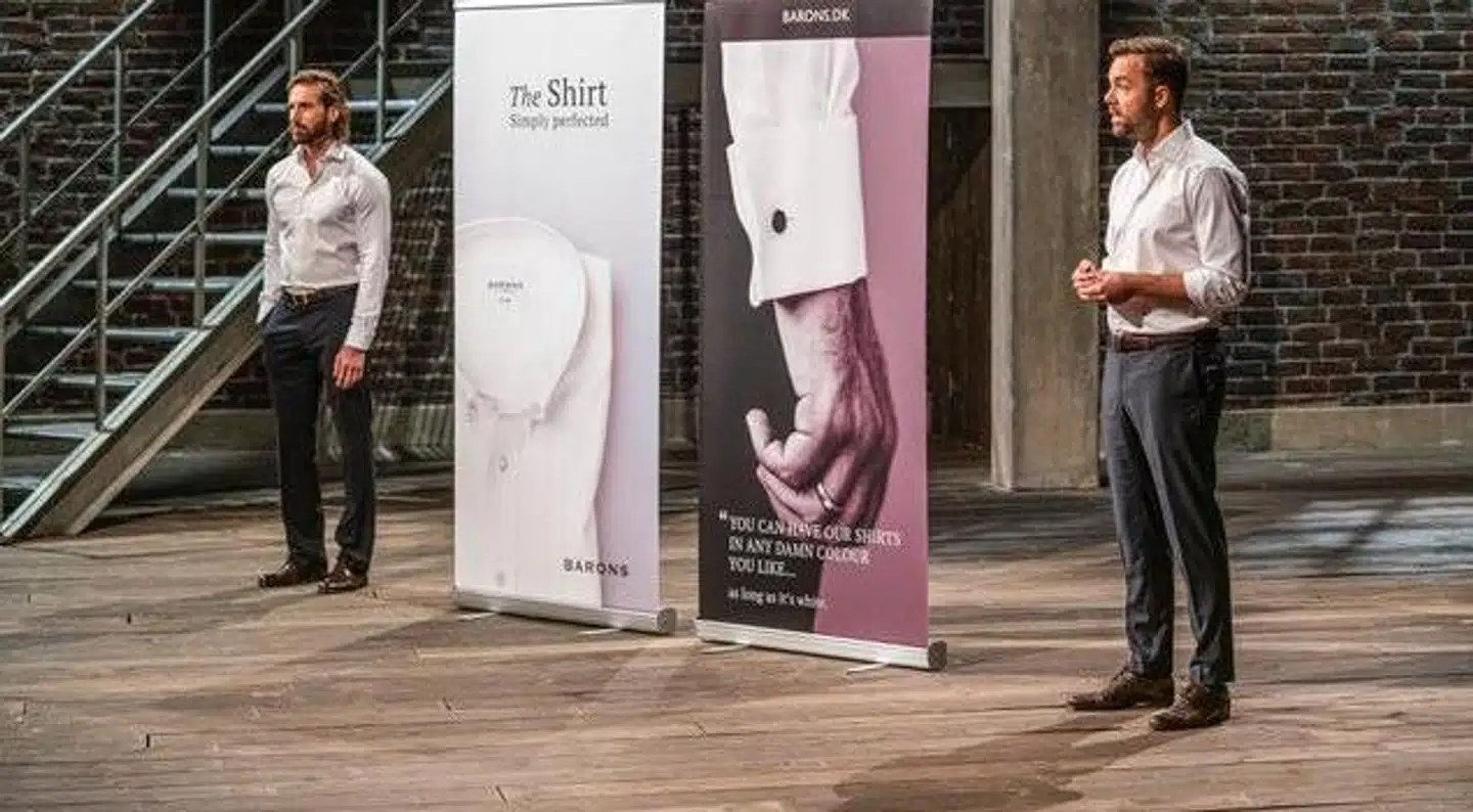 Barons er en virksomhed, som ifølge Joachim Latocha (th.) tilbyder 'et super simpelt skjortekoncept til den travle forretningsmand'.