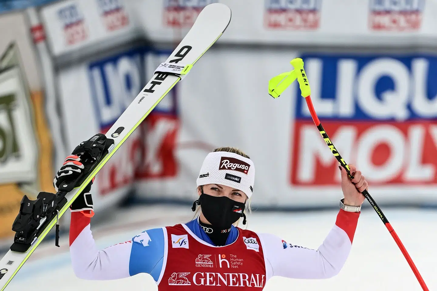 Lara Gut-Behrami er den mest formstærke skiløber på kvindesiden i øjeblikket. Miguel Medina/Ritzau Scanpix