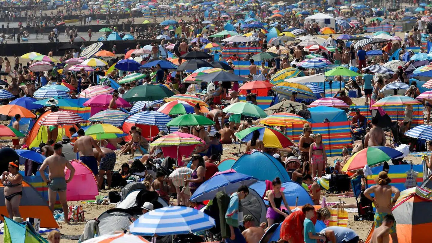 Stranden i Bournemouth, fredag d. 31. juli.