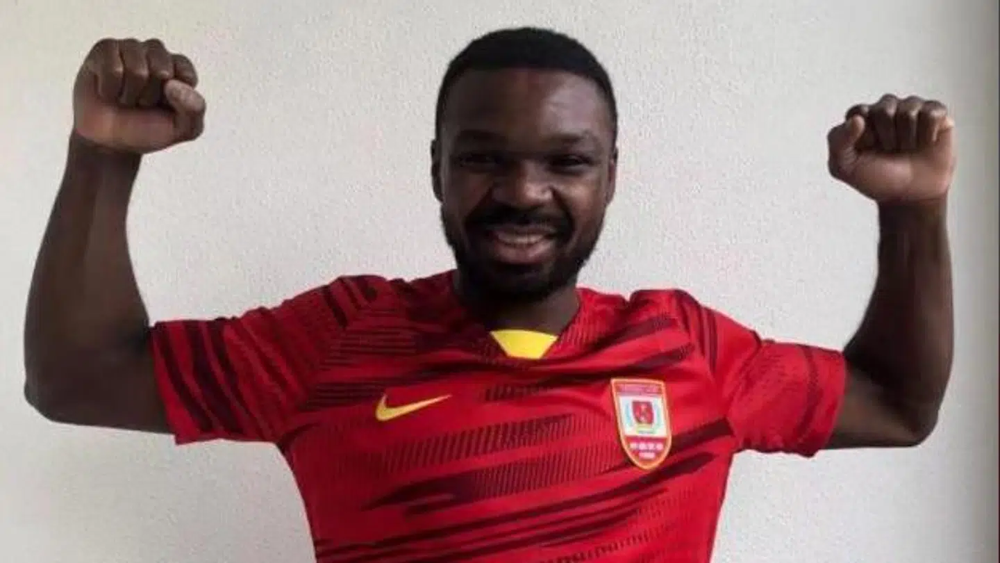 Jores Okore er solgt fra AaB til Changchun Yatai. Privatfoto.