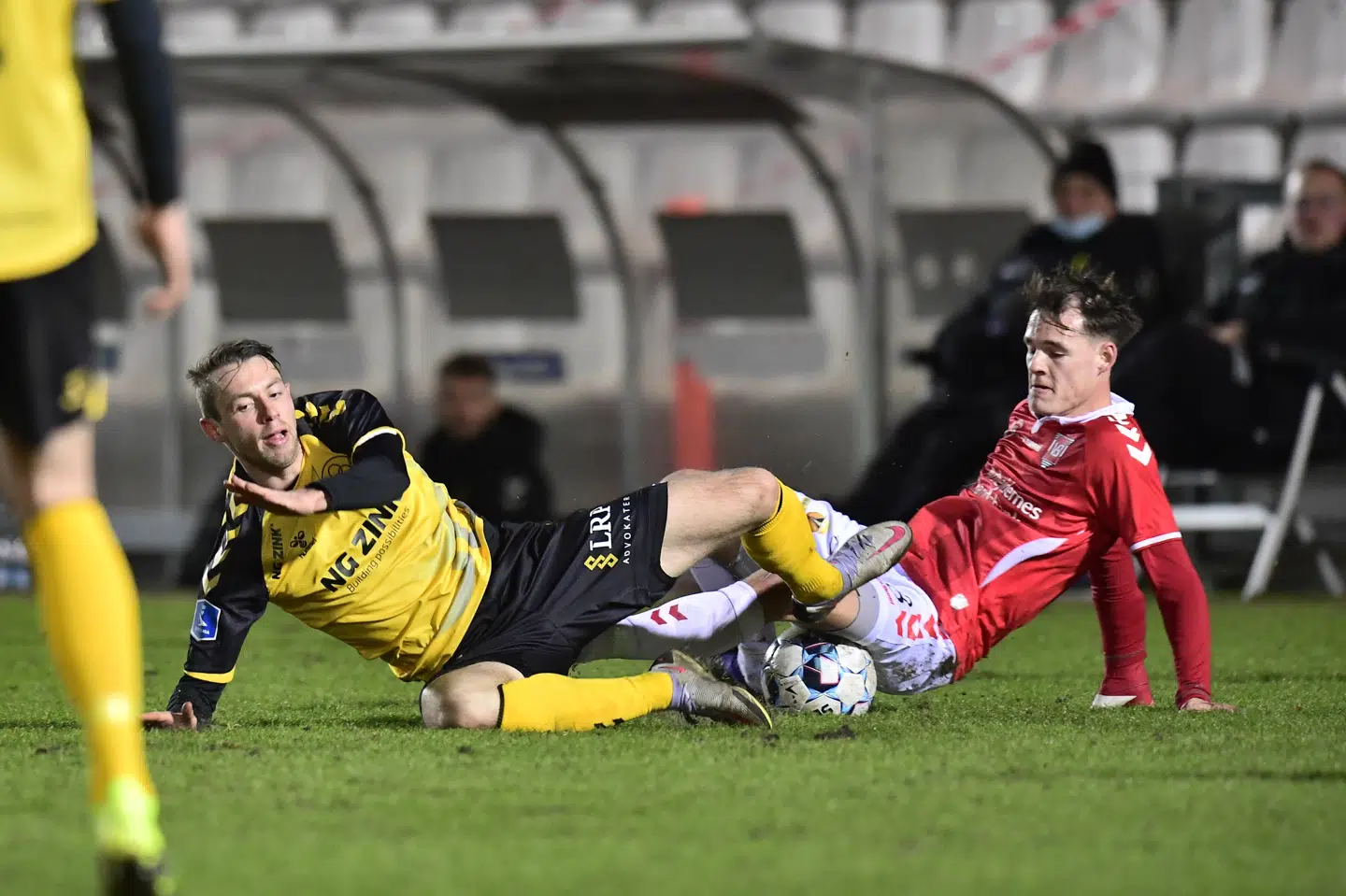 Vejle og AC Horsens kæmpede for sagerne, men det lykkedes ingen af holdene at score i fredagens opgør, der endte 0-0. Bo Amstrup/Ritzau Scanpix