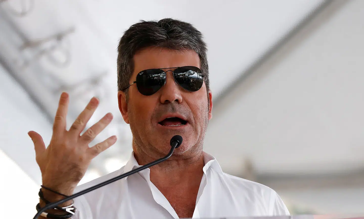 Producer Simon Cowell speaks at the unveiling of the star for Israeli-American producer Haim Saban on the Hollywood Walk of Fame in Los Angeles, California U.S., March 22, 2017. REUTERS/Mario Anzuoni