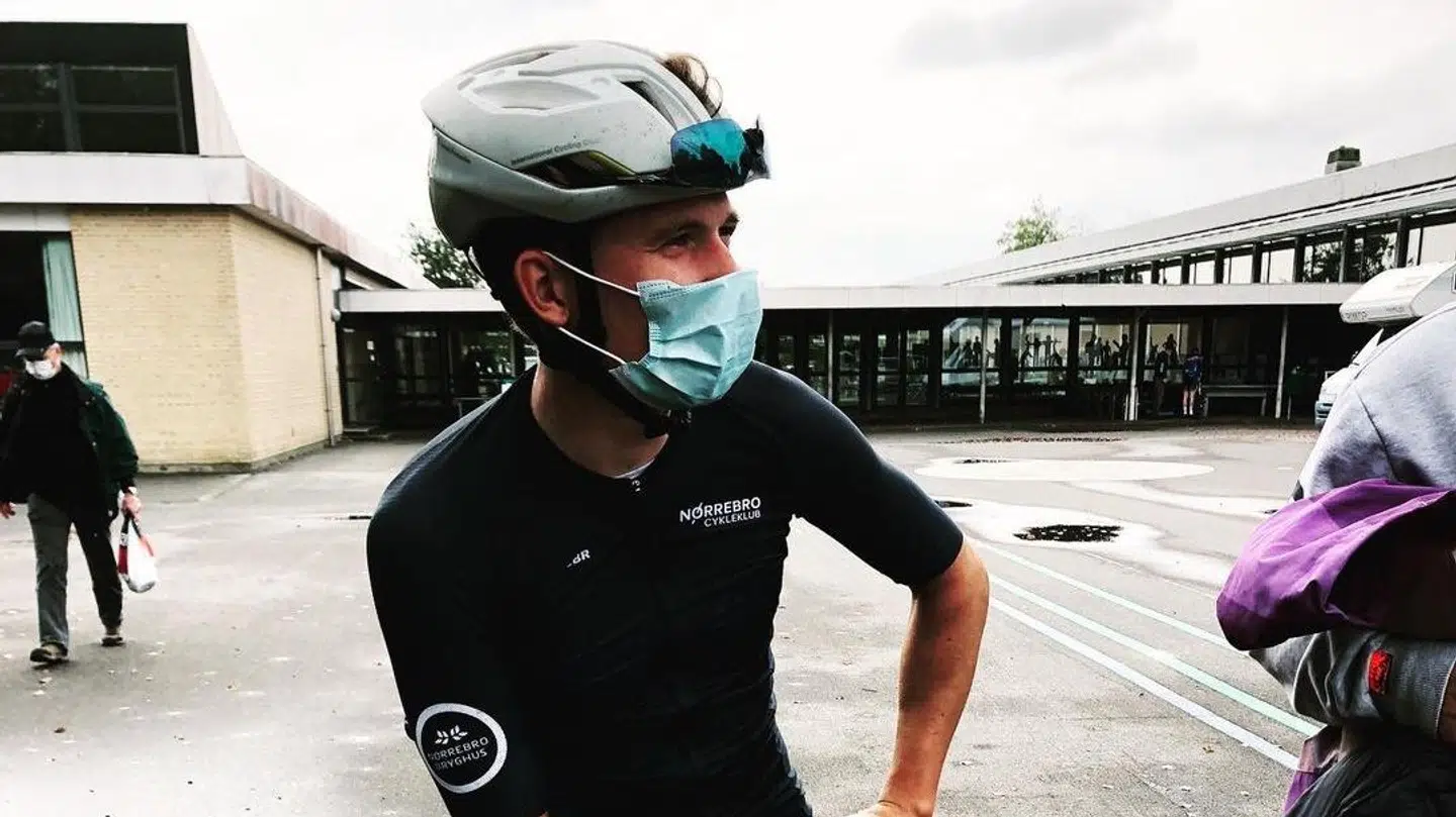 Sebastian Tøttrup på sin cykel.