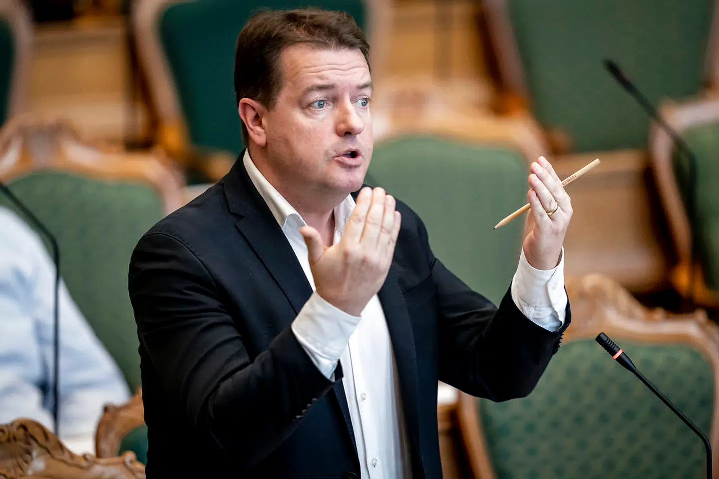 Jens Rohde (R) under hasteforespørgslen om beslutningsprocessen bag den landsdækkende aflivning af mink, hasteforespørgslen finder sted i Folketingssalen på Christiansborg i København 25. november 2020. (Foto: Mads Claus Rasmussen/Ritzau Scanpix)