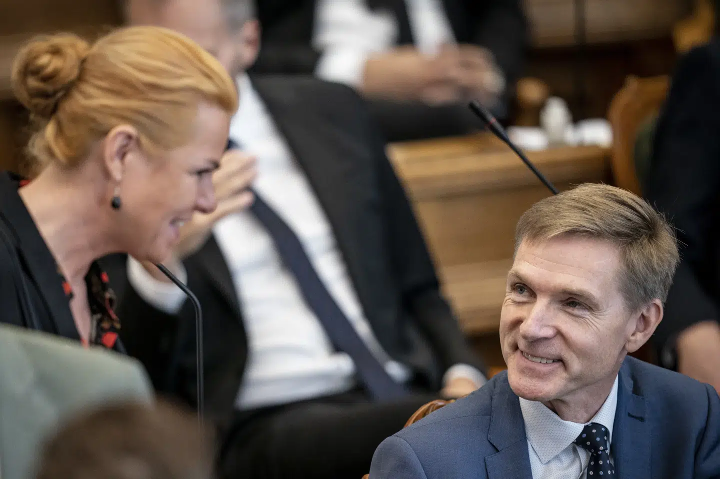 Kristian Thulesen Dahl (DF) og Inger Støjberg (V) under Folketingets åbning på Christiansborg i København, tirsdag 6. oktober 2020. (Foto: Mads Claus Rasmussen/Ritzau Scanpix) Mads Claus Rasmussen/Ritzau Scanpix