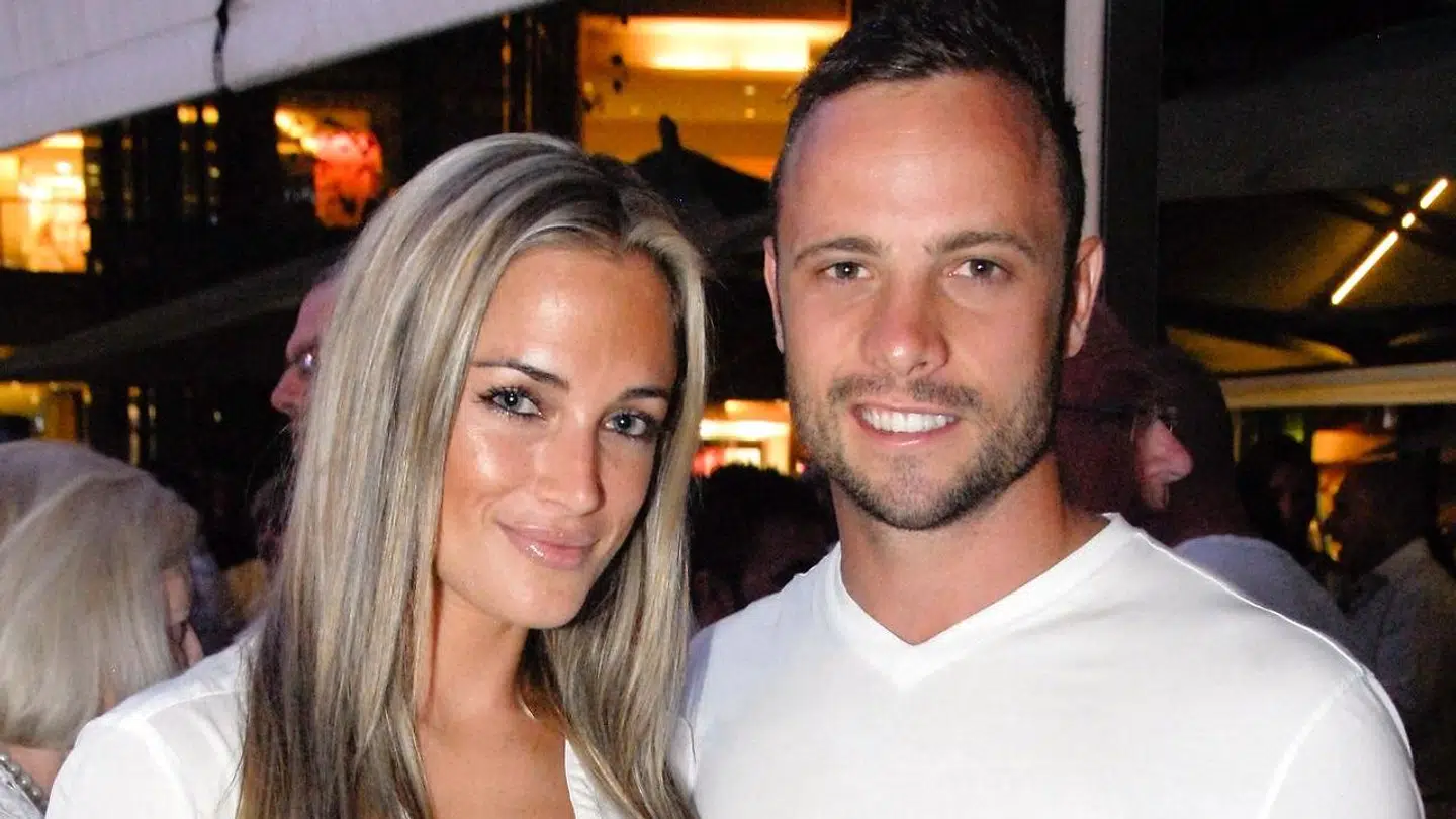 Oscar Pistorius (tv.) og Reeva Steenkamp.