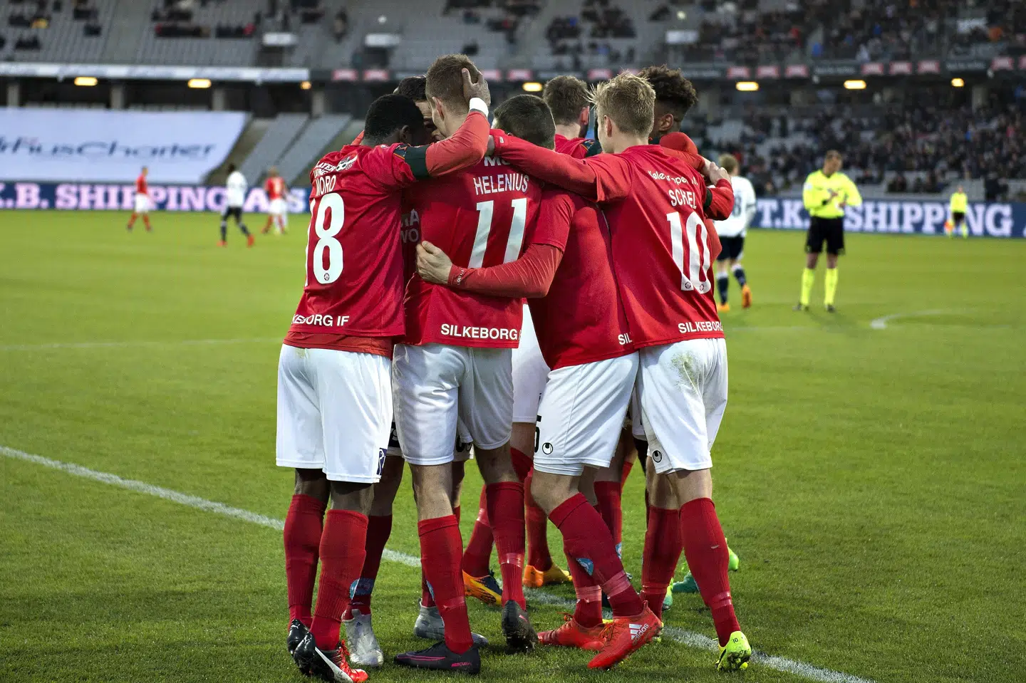 Nicklas Helenius scorede torsdag to gange i Esbjerg. Angriberen er dermed oppe på seks scoringer i tre kampe for midtjyderne efter sit comeback i klubben. Det er også blevet til to scoringer i hver af kampene mod Kolding og Hvidovre. (Arkivfoto) Henning Bagger/Ritzau Scanpix