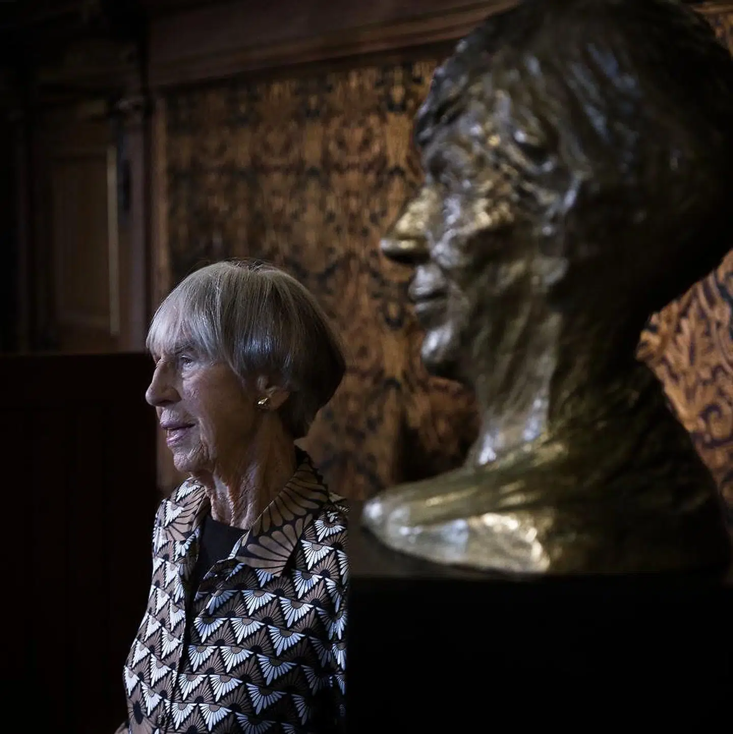Lise Nørgaard, da en buste af hende blev afsløret på Nationalmuseet i 2017.