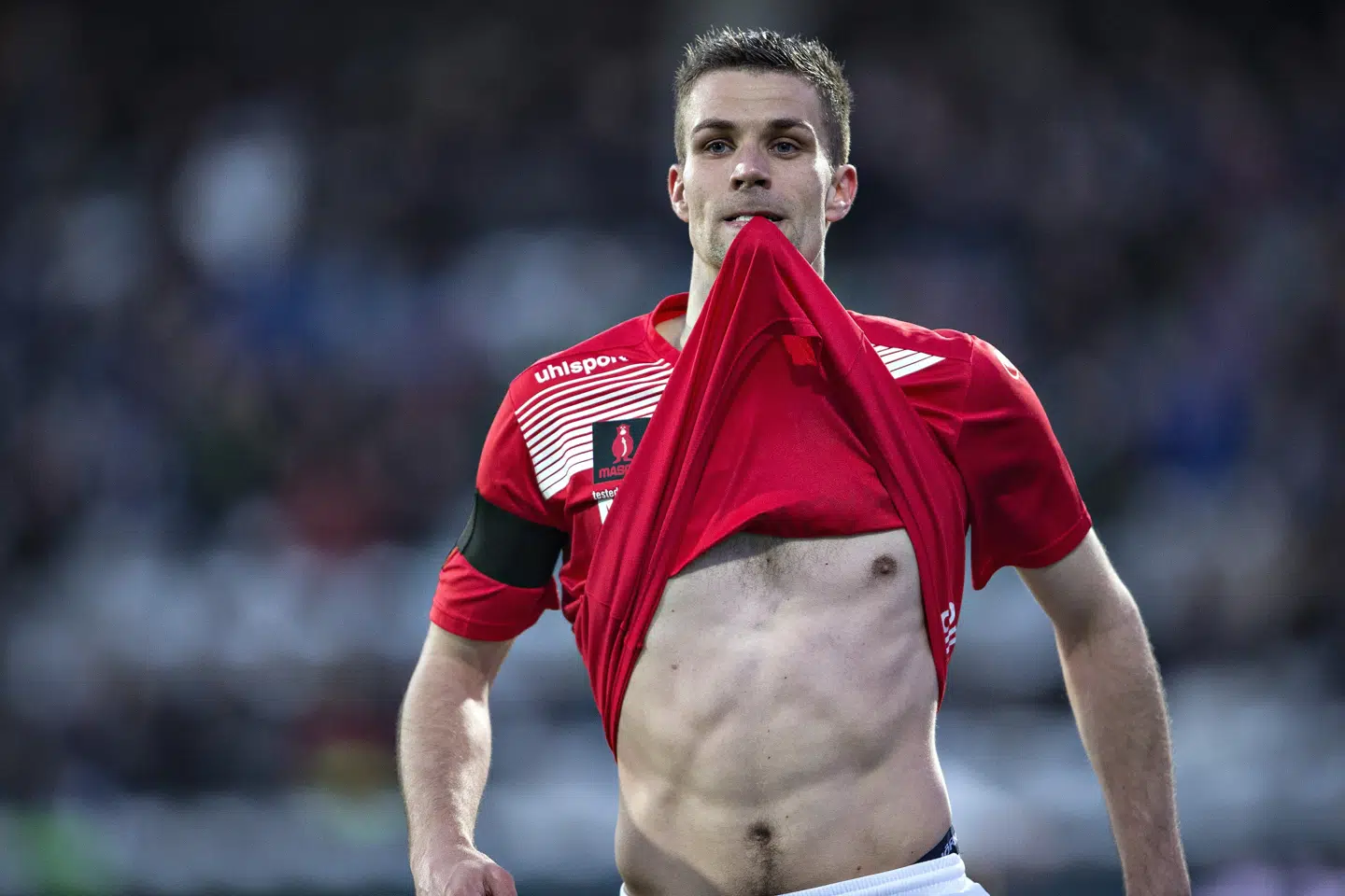 Nicklas Helenius - her under sit lejeophold i Silkeborg i 2017 - har scoret fire mål for Silkeborg i forårets to første kampe. Henning Bagger/Ritzau Scanpix