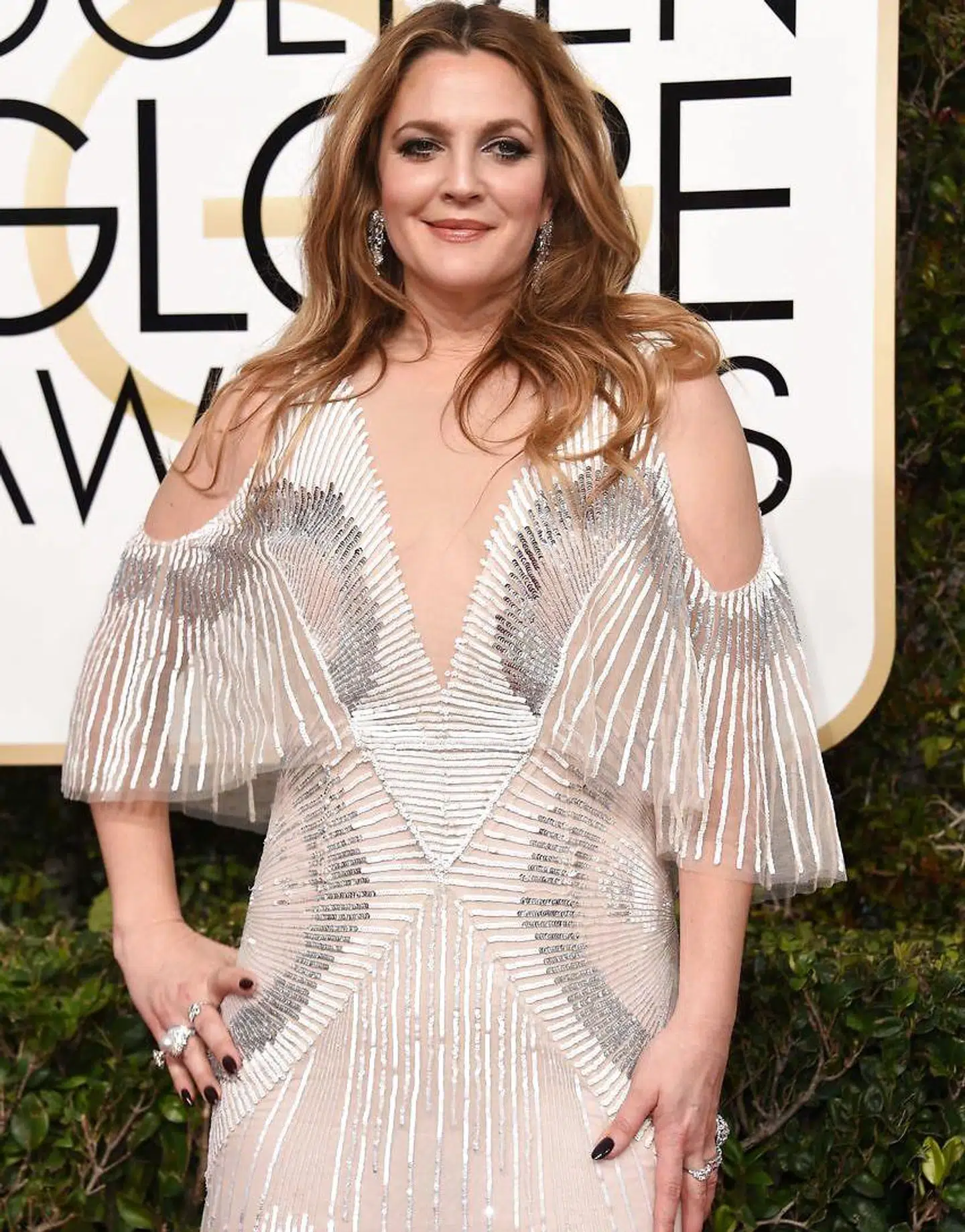 Drew Barrymore til Golden Globe Awards i januar 2017.