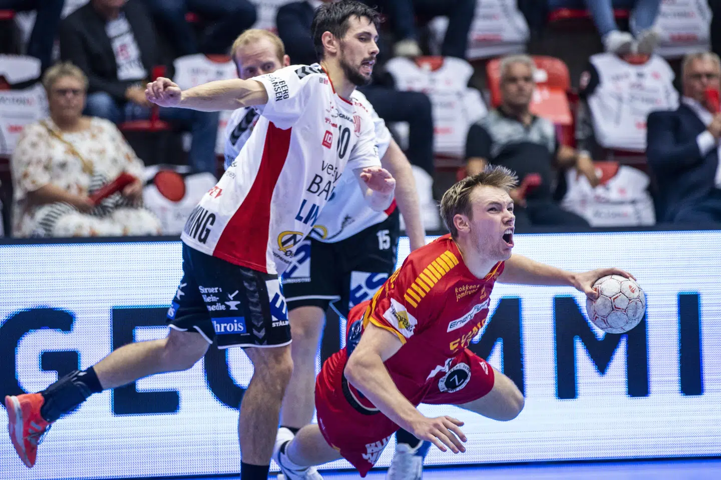 Landsholdsfløjen Magnus Bramming bidrog med syv scoringer til TTH Holstebros sejr over Skjern. (Arkivfoto) Mikkel Berg Pedersen/Ritzau Scanpix