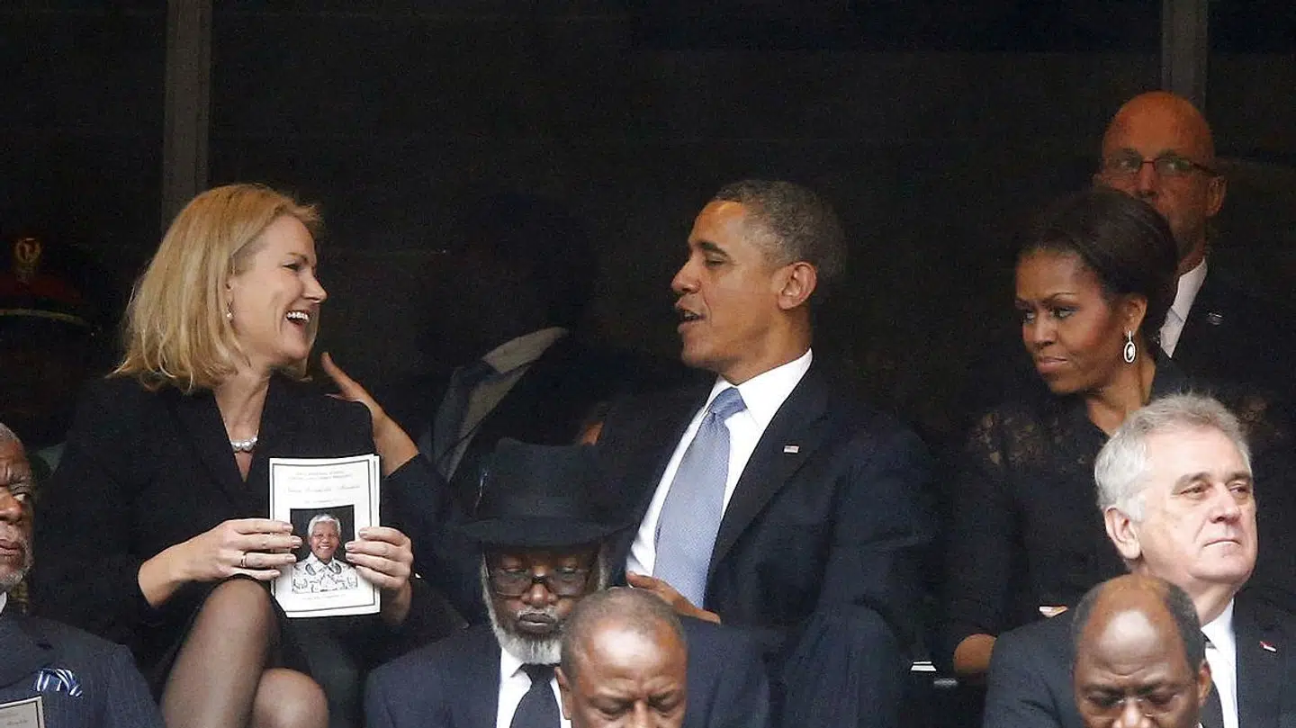 Obama og Thorning så ud til at hygge sig gevaldigt i hinandens selskab.