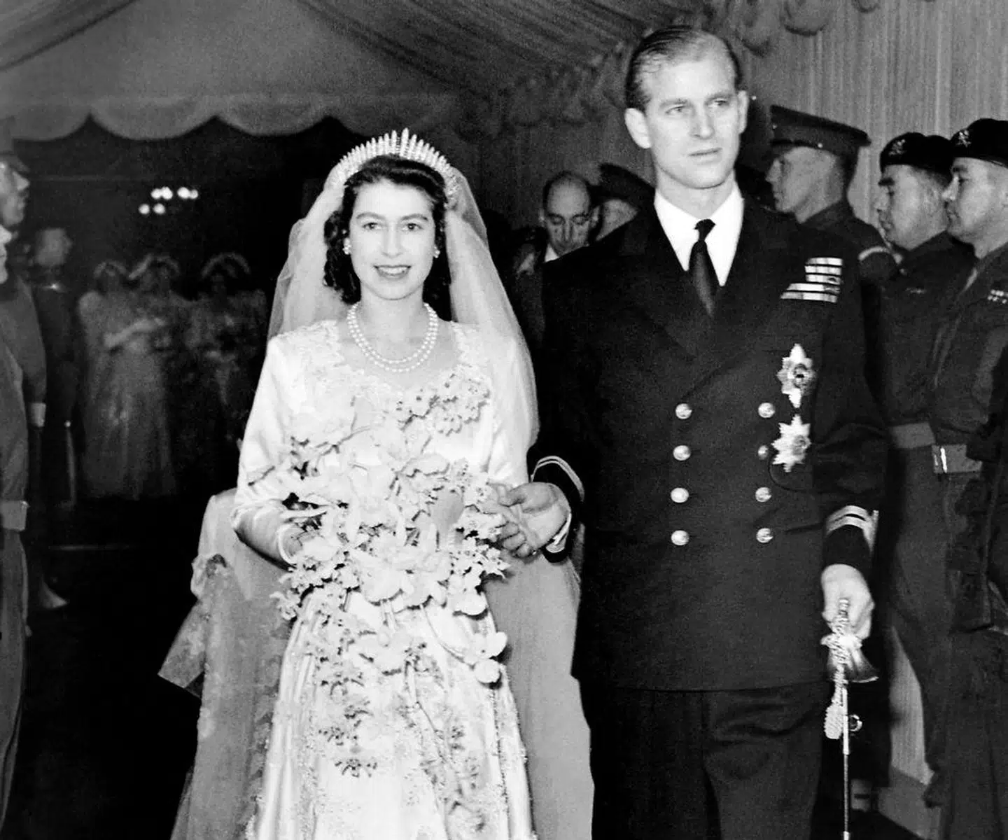 Prinsesse Elizabeth og prins Philip blev gift den 20. november 1947.
