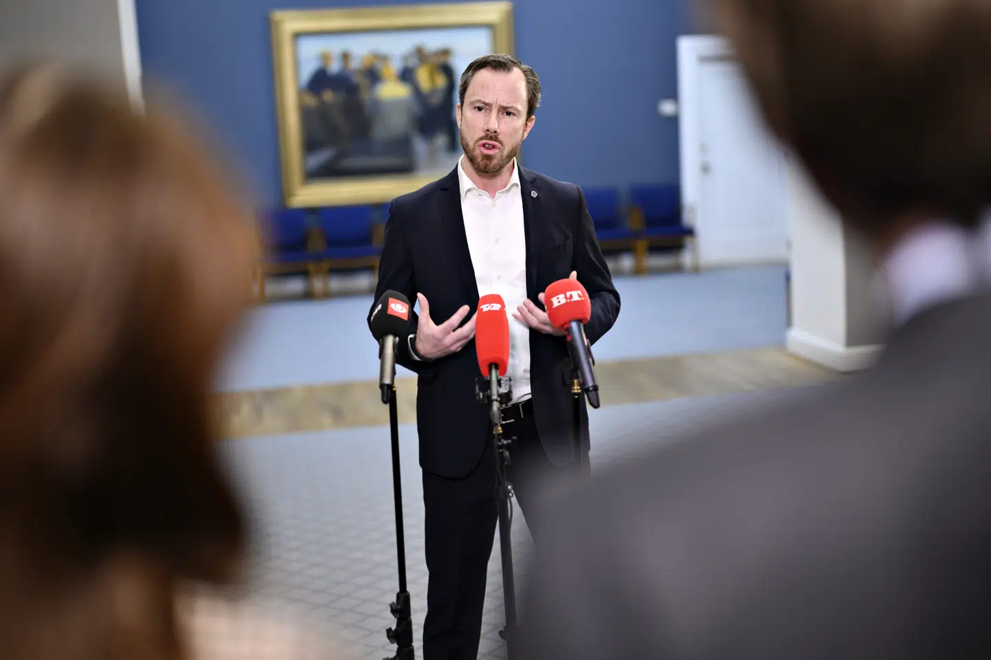 Venstres formand Jakob Ellemann-Jensen vil som resten af blå blok gå videre med en genåbning, end eksperterne anbefaler. (Arkivfoto) Philip Davali/Ritzau Scanpix