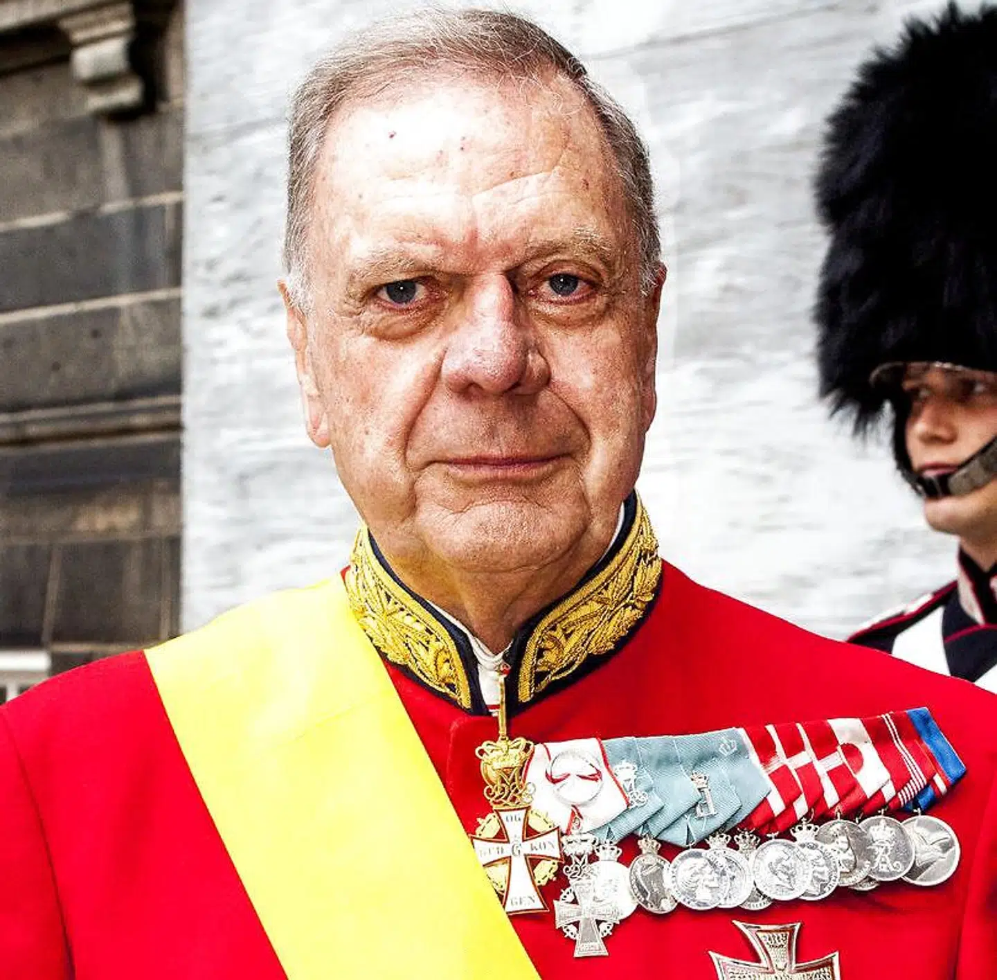 Audiens hos dronning Margrethe på Christiansborg mandag d. 4. april 2016- - Fhv. Ceremonimester, Christian Eugen-Olsen, takkede for Dronningens hilsner i anledning af hans 75 års fødselsdag.