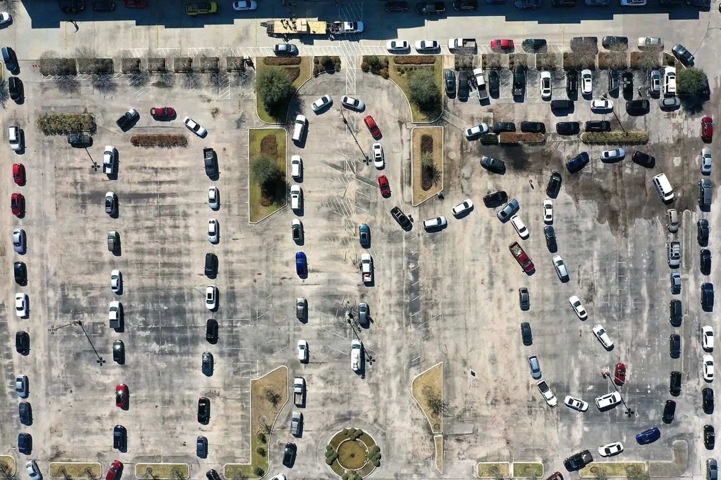Texas-borgere i kø efter rent vand.