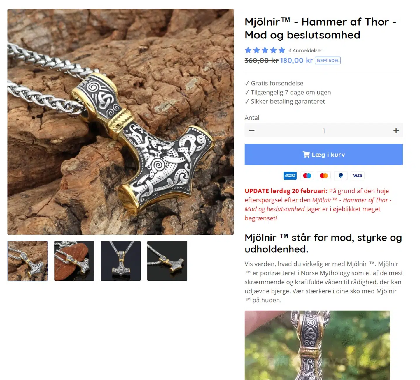 Her er billedet af halskæden fra Zanero