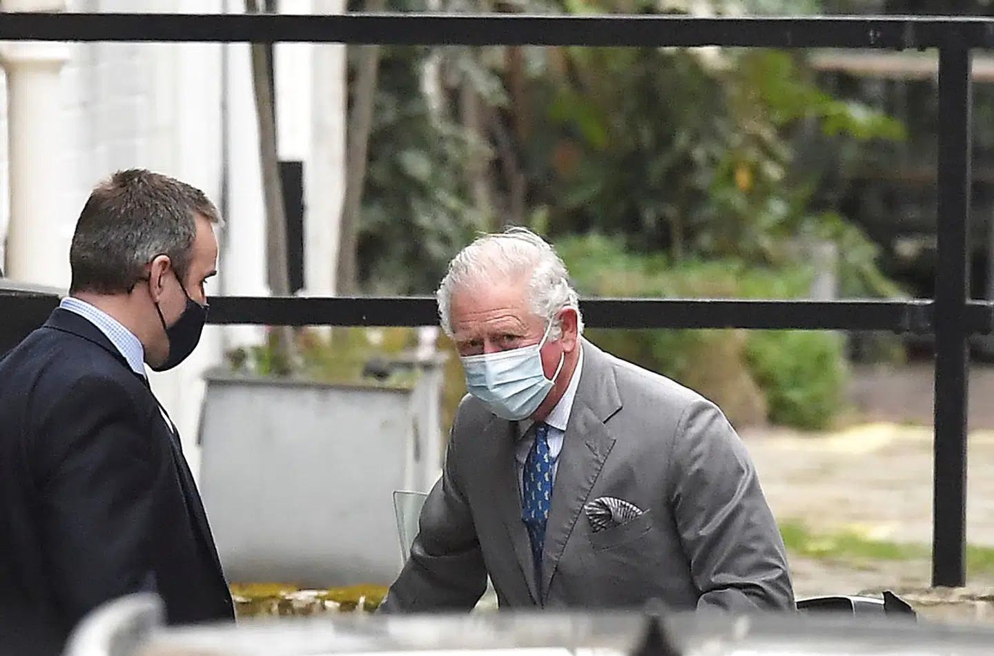 Britain's Prince Charles arrives at King Edward VII's Hospital, where his father Britain's Prince Philip was admitted, in London, Britain, February 20, 2021. REUTERS/Toby Melville
