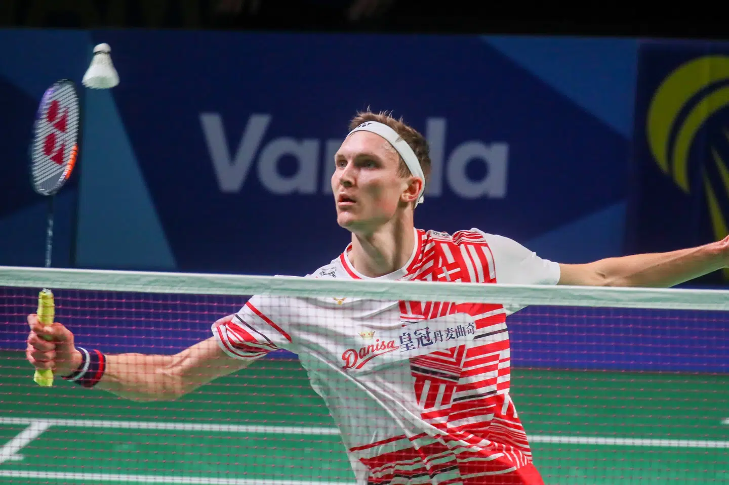 Viktor Axelsen vandt sin herresingle mod Christo Popov. Mauri Ratilainen/Ritzau Scanpix