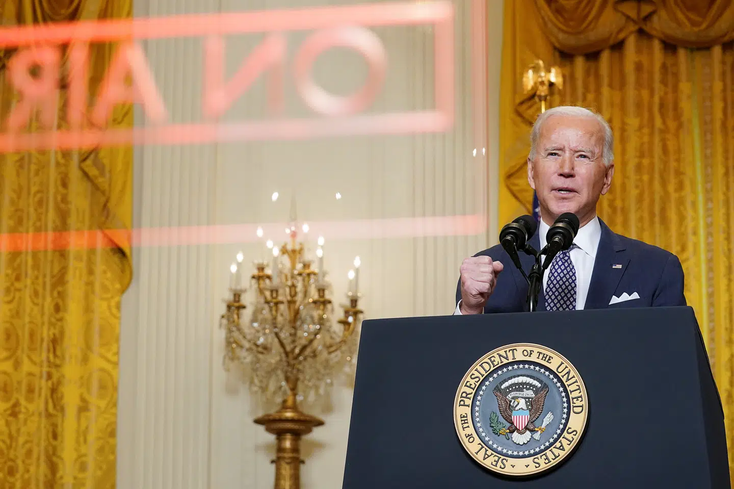 I en virtuel tale fredag slog Joe Biden fast, at USA er tilbage. Kevin Lamarque/Reuters