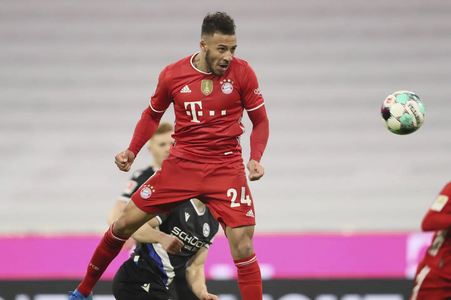 Corentin Tolisso scorede sit eneste sæsonmål i mandagens 3-3-kamp mod Bielefeld. Marcel Engelbrecht/Ritzau Scanpix