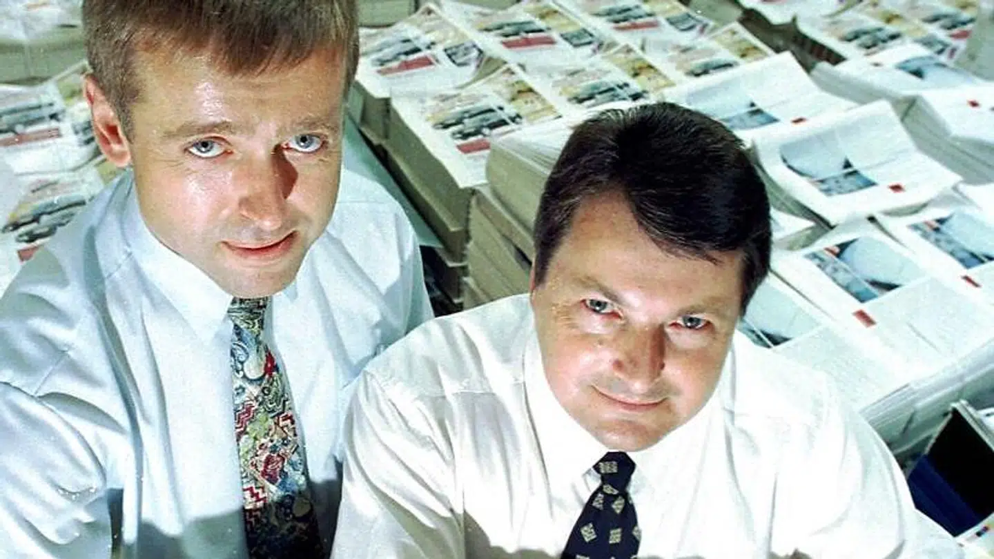 En ung Eigild Bødker Christensen i Color Print i 90'erne. Nu er han milliardær.