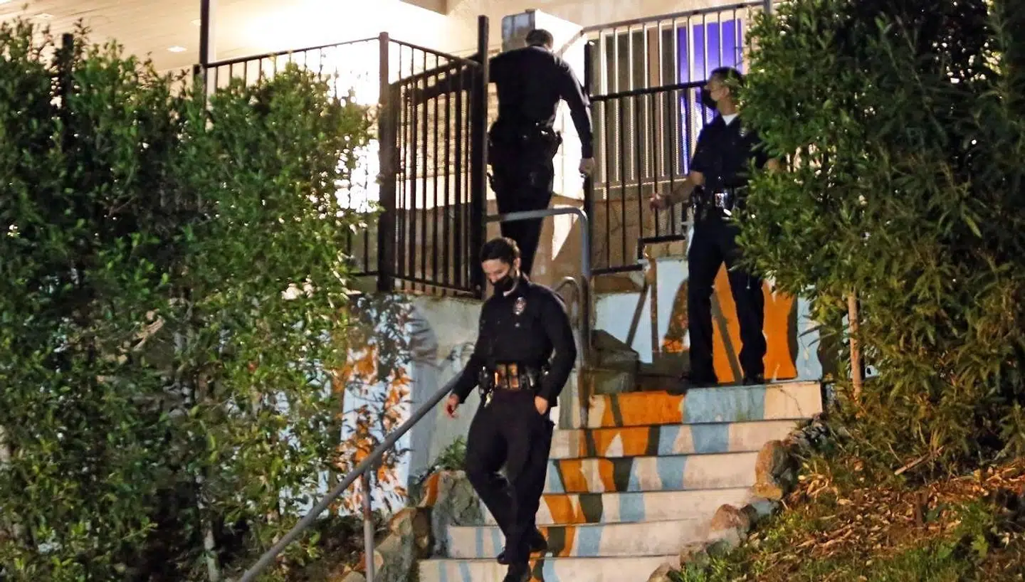 Fra politiets besøg i begyndelsen af februar.