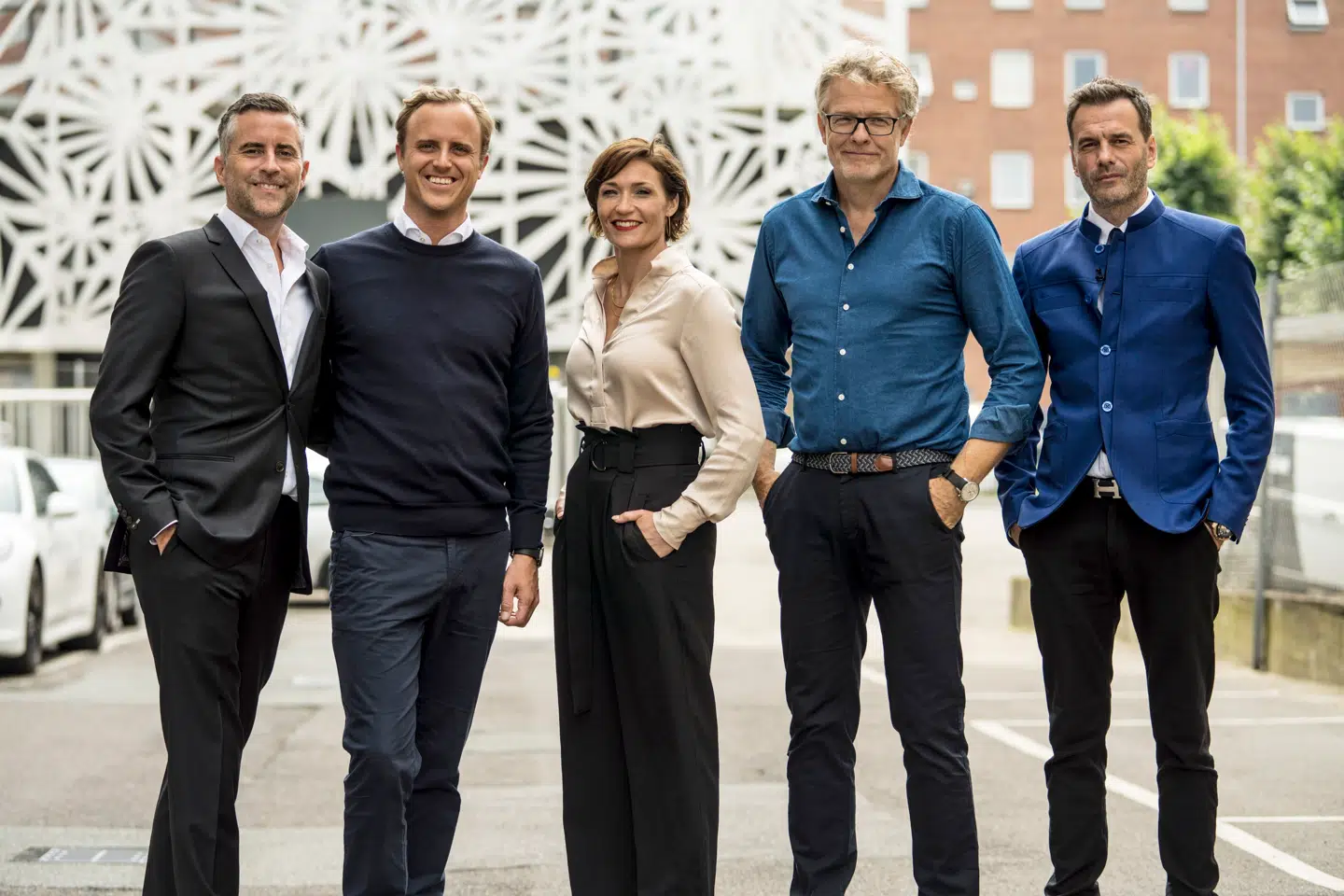 Jacob Risgaard, Christian Arnstedt, Mia Wagner, Jan Lehrmann og Jesper Buch er med i 'Løvens hule' i 2021.