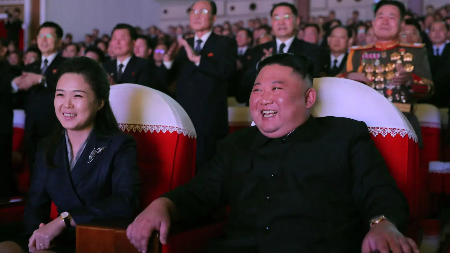 Kim Jong-un og hans hustru Ri Sol-ju.