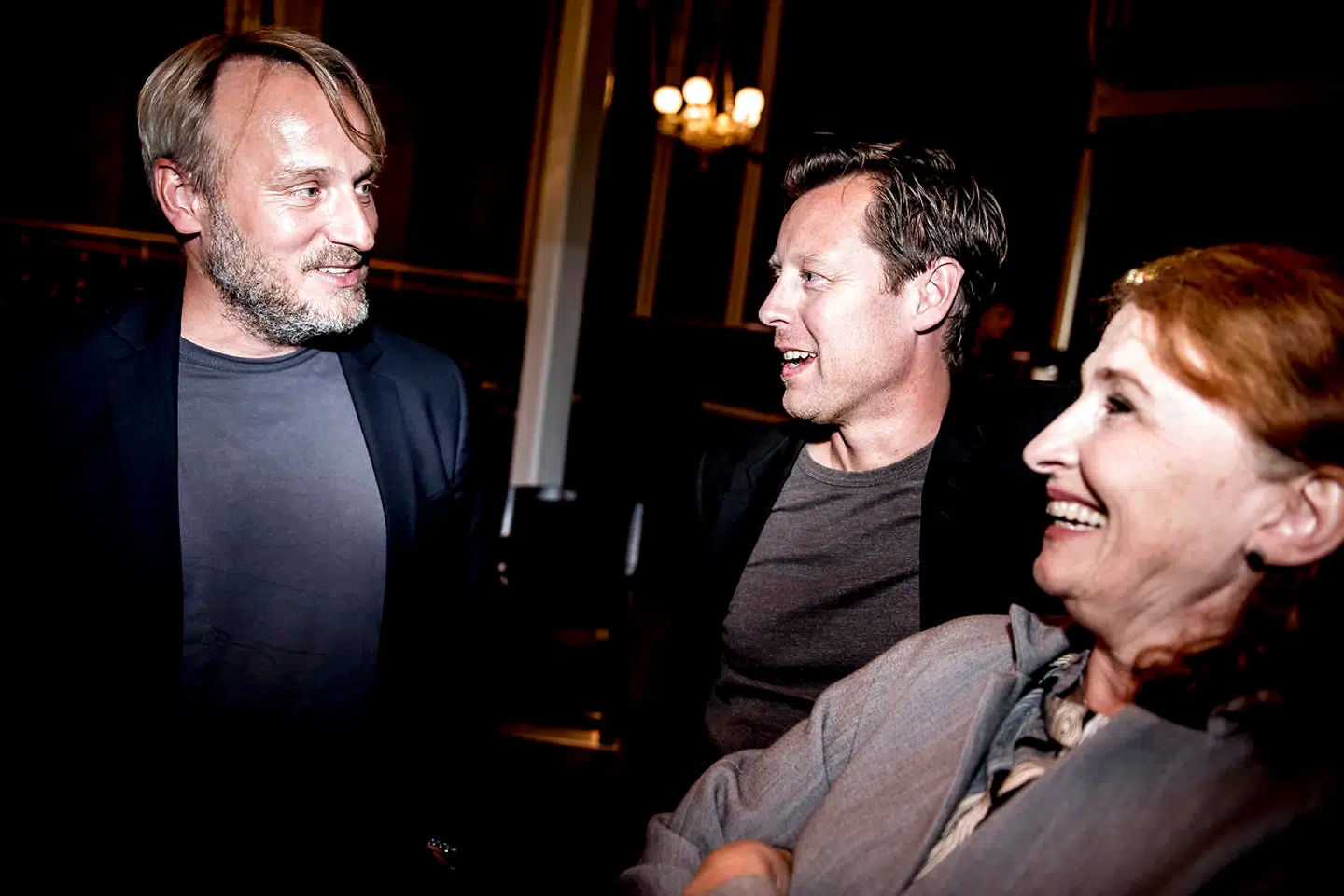 Martin Buch (i midten) med Rasmus Botoft og Bodil Jørgensen fra 'Rytteriet'. Botoft og Jørgensen er med i den nye ottende sæson af 'Badehotellet'.