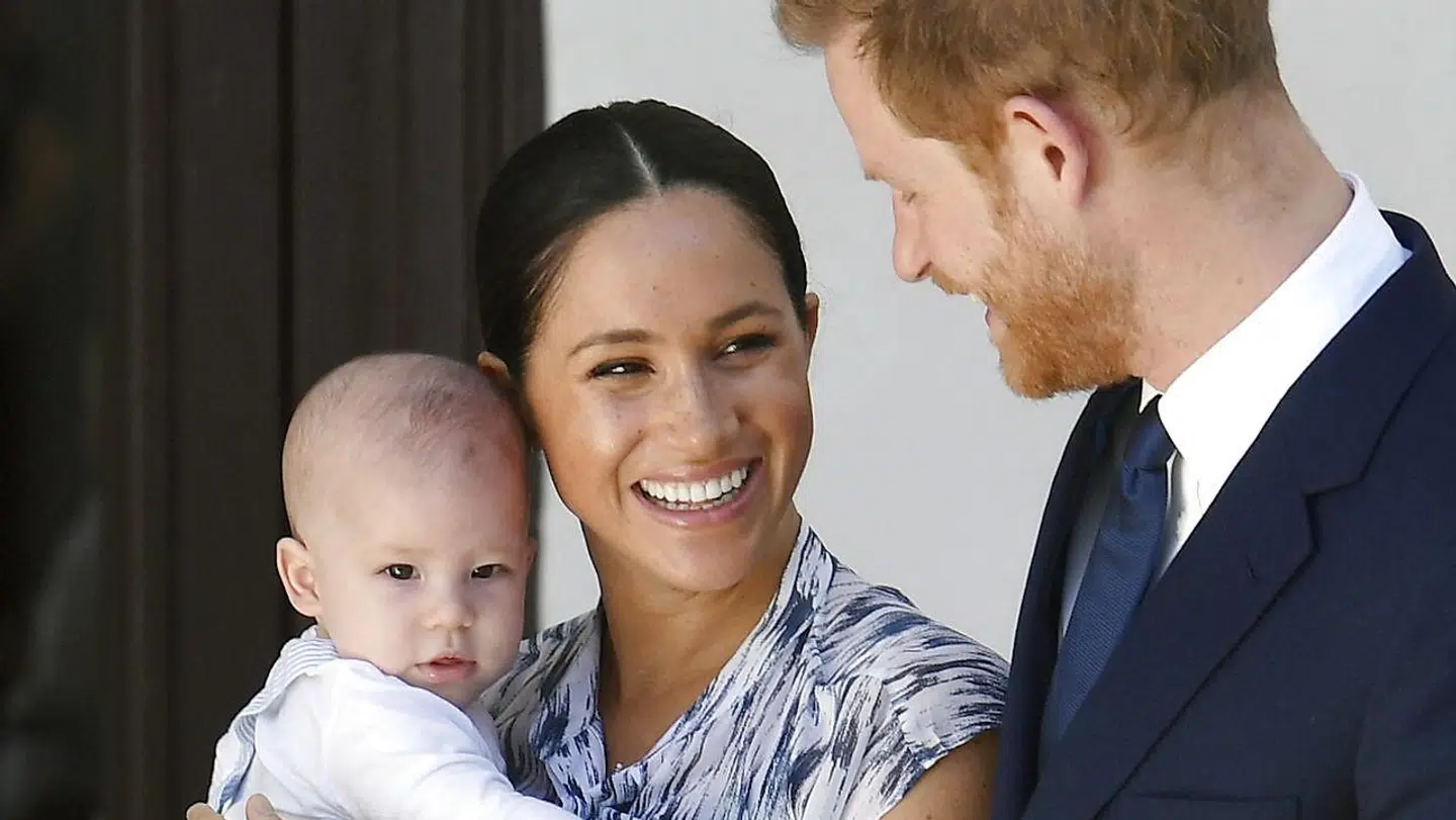 Meghan og Harry med deres søn, Archie.