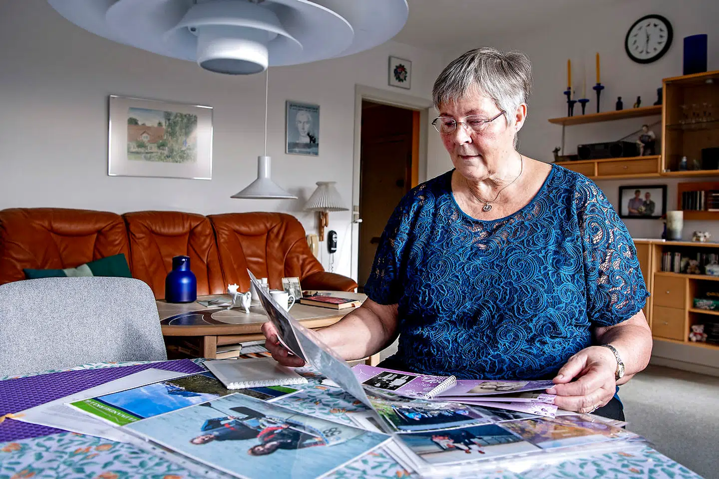 Birgit Heller mindes sin storebror, Flemming Heller, i hjemmet på Amager. Foto: Bax Lindhart