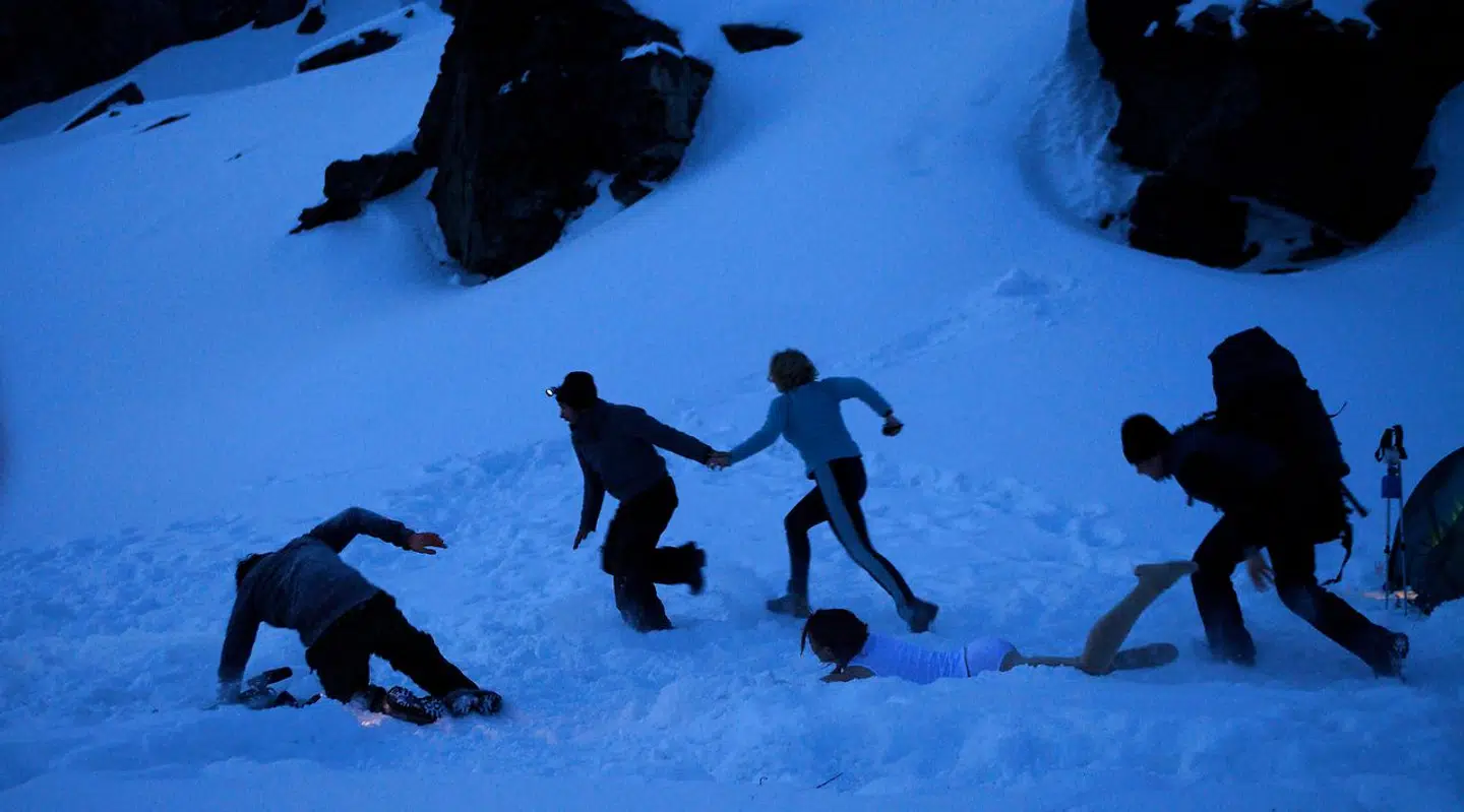 En scene fra Hollywood-filmen 'The Dyatlov Pass Mystery'.