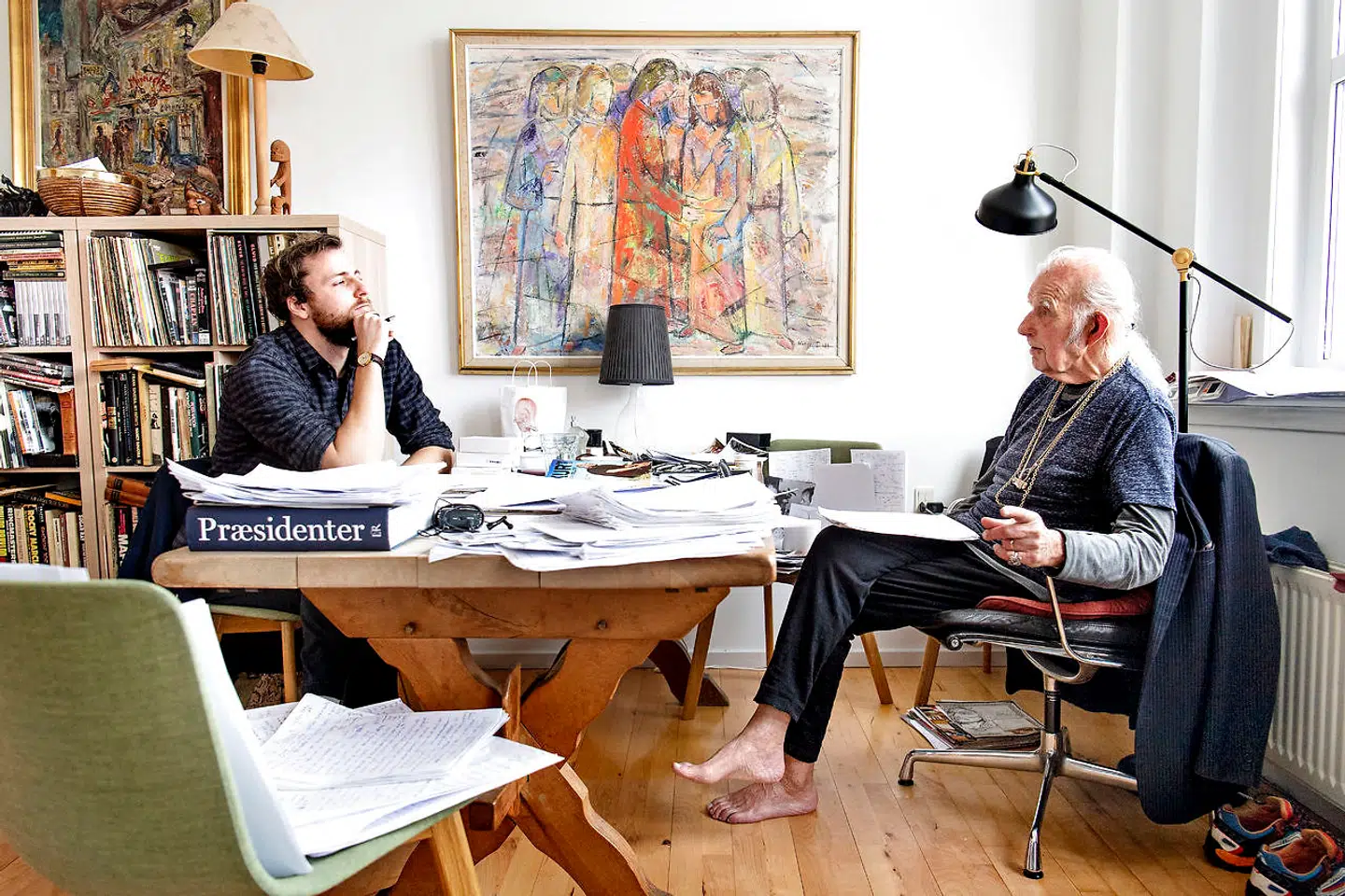 B.T. interviewer Kurt Thyboe i hjemmet på Frederiksberg.