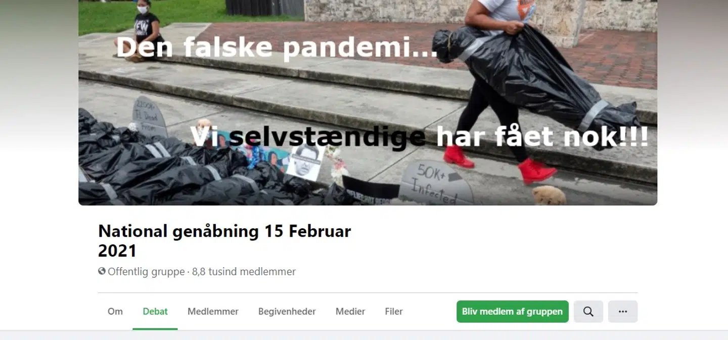 Sådan ser gruppen på Facebook ud. Antallet af medlemmer er stigende.