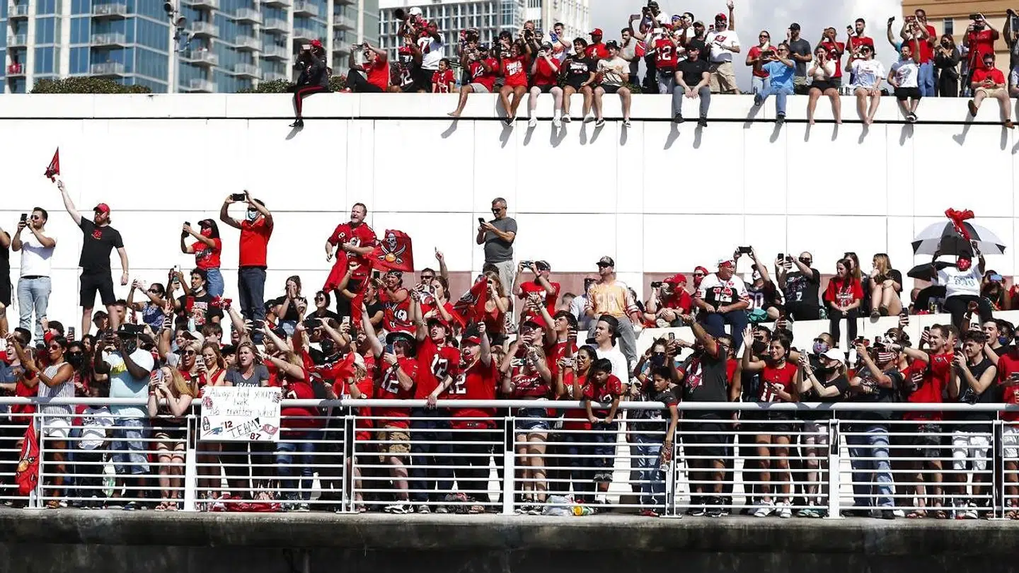 Buccaneers-fans var mødt op i massevis.
