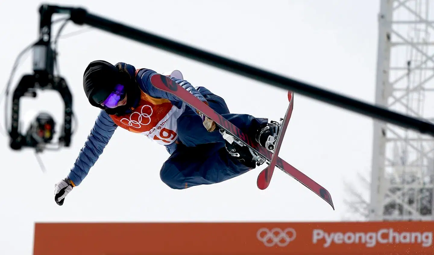 Laila Friis-Salling i aktion under vinter-OL 2018 i Pyeongchang.