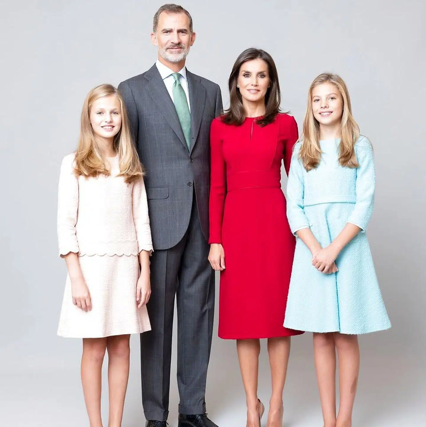 Den spanske kongefamilie – prinsesse Leonor til venstre – fotograferet i 2020.