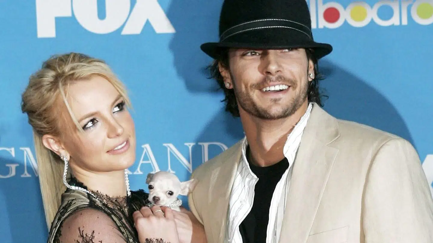 Arkivfoto af Britney Spears og Kevin Federline i 2004.