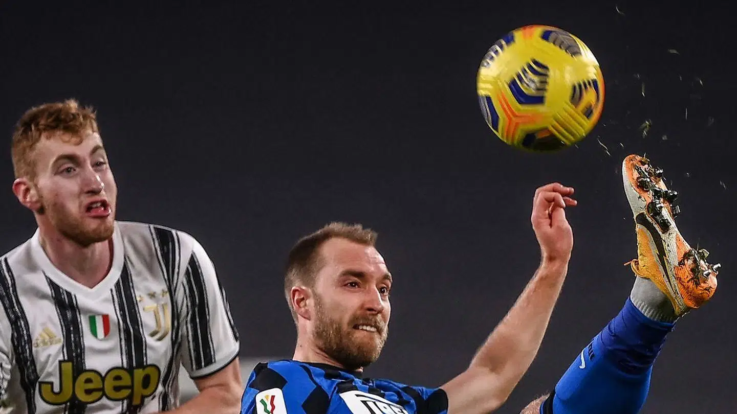Christian Eriksen i aktion i aftenenes kamp.