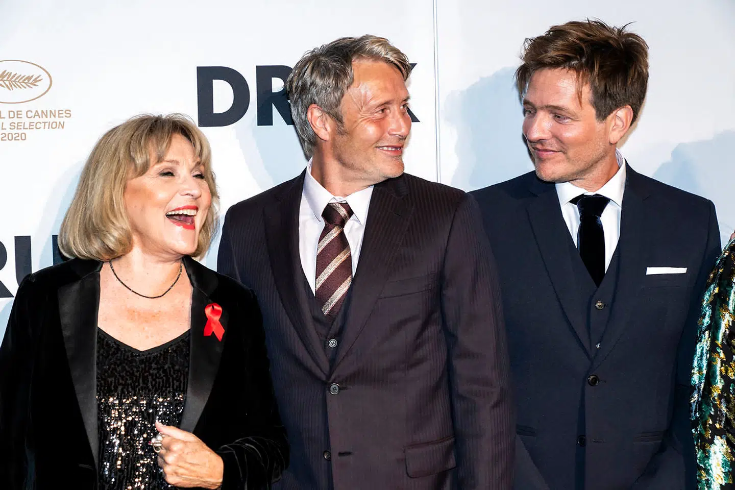 Mads Mikkelsen, Thomas Vinterberg og Susse Wold til premieren på 'Druk'.