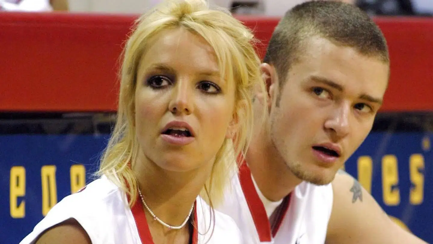 Arkivfoto af Britney Spears og Justin Timberlake.