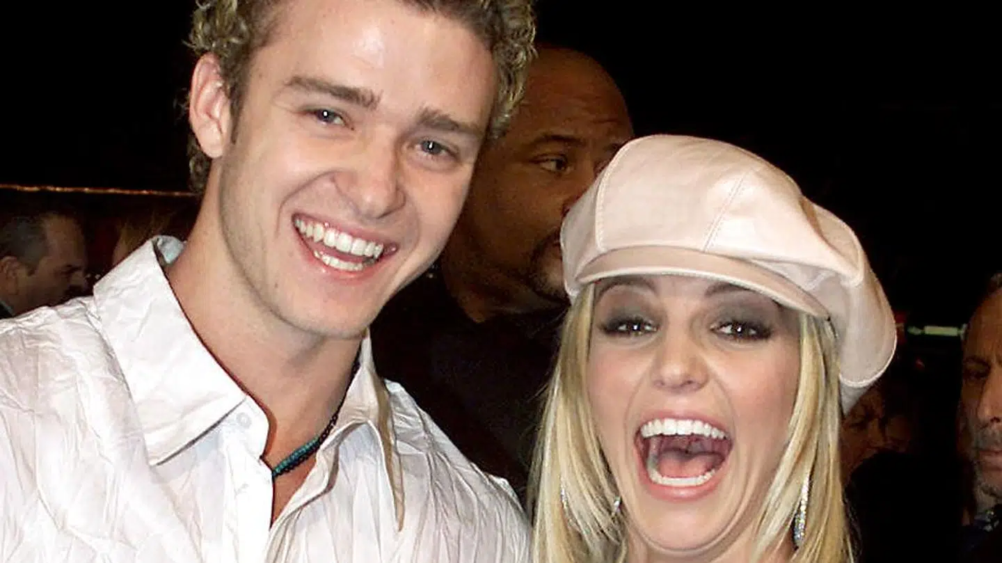 Arkivfoto af Britney Spears og Justin Timberlake.