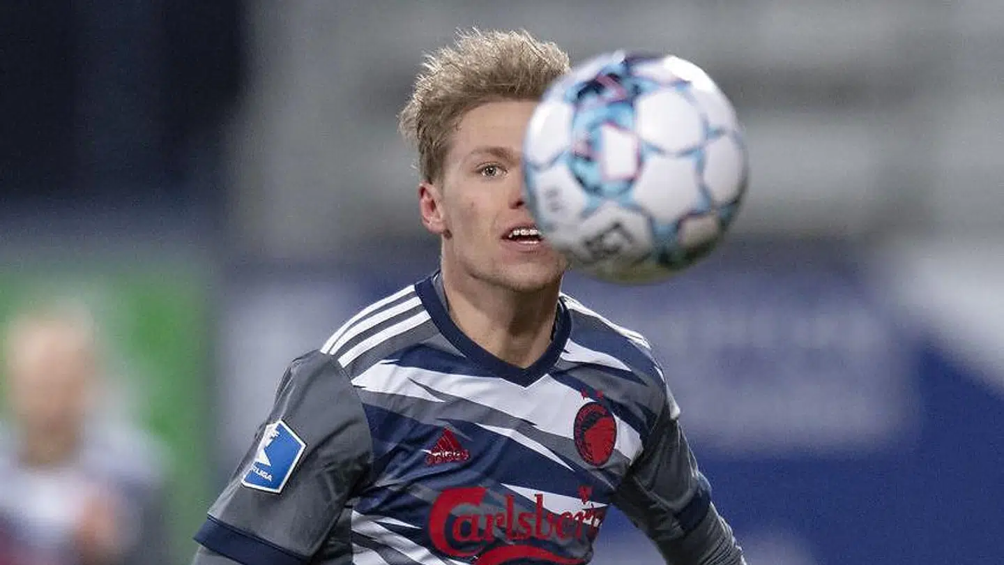 FCKs Viktor Fischer under Superligakampen mellem AC Horsens og FC København på CASA Arena i Horsens søndag 7. februar 2021.