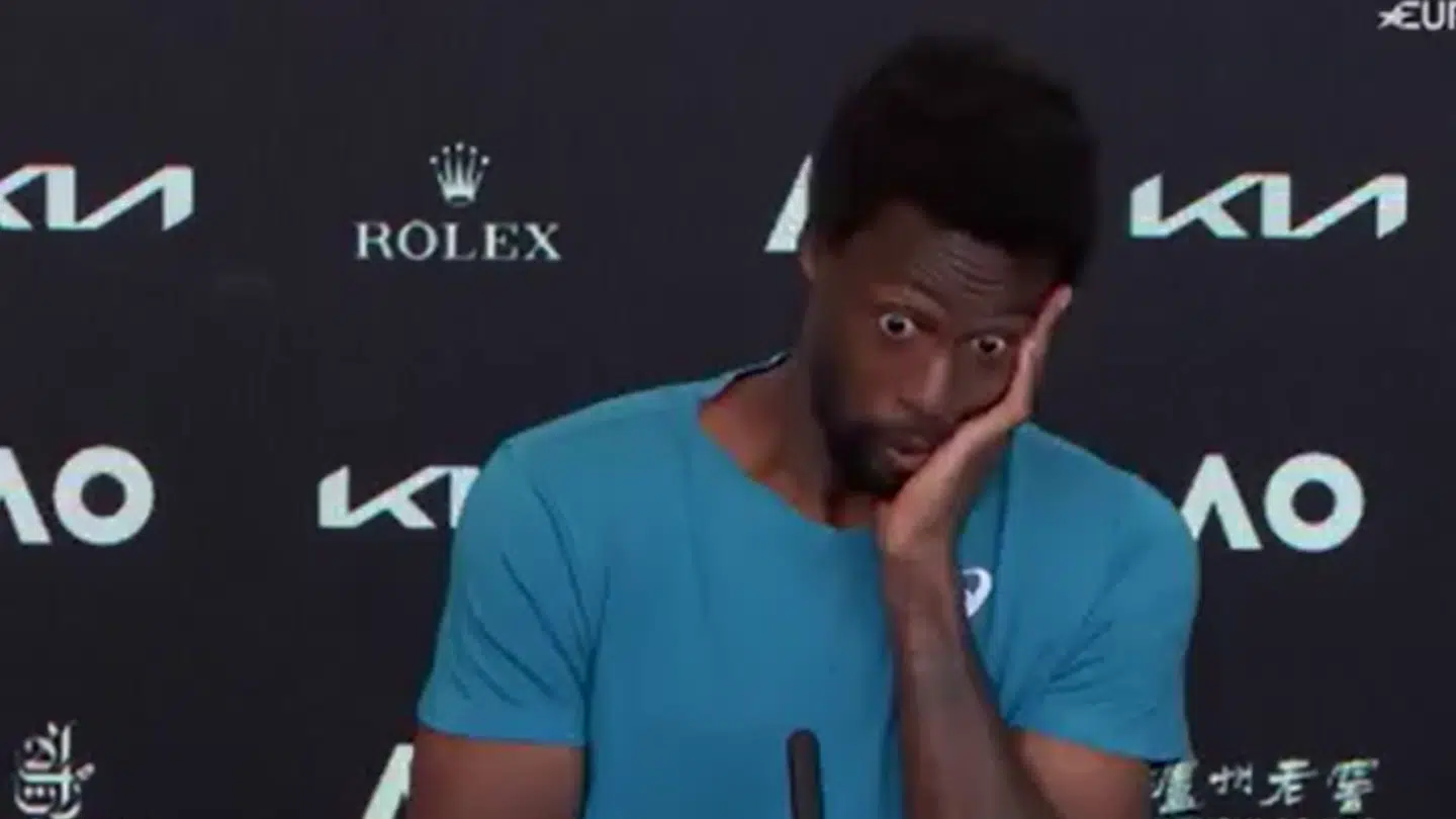 Gaël Monfils var målløs under pressemødet efter nederlaget til Ruusuvuori.